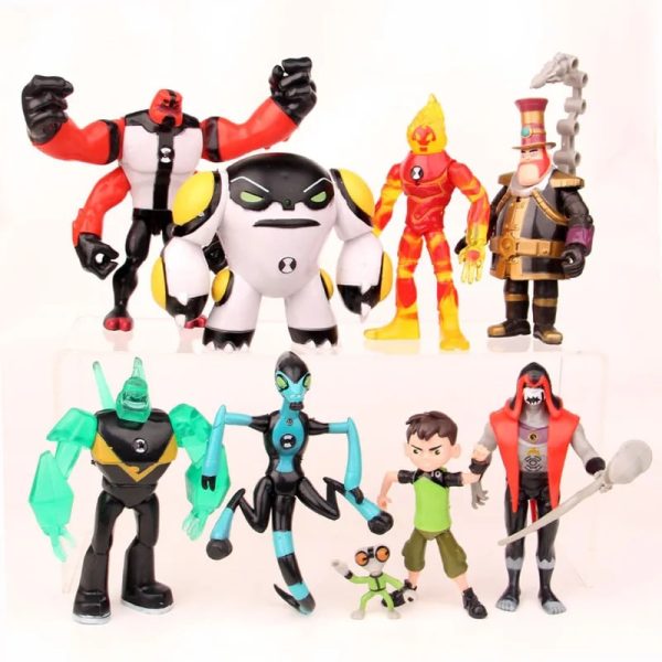 New 9pcs/set Disney Ben 10 Action Figures High Quality PVC Model Toy Protector Of Earth Family Brinquedos Toys For Kids